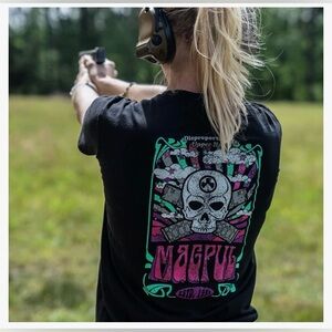 Magpul Black Graphic Skull Tee Short-Sleeve Size XL Cotton blend